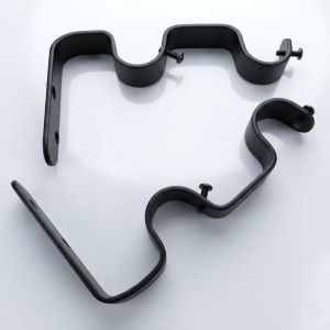 SUPPORT TRINGLE FF Ø22 DOUBLE / 2P NOIR